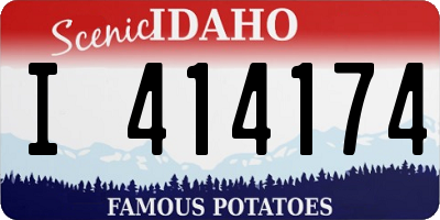 ID license plate I414174