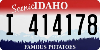 ID license plate I414178