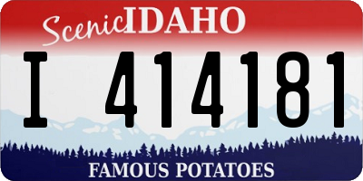 ID license plate I414181