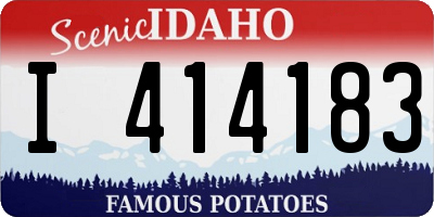 ID license plate I414183