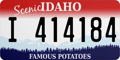ID license plate I414184