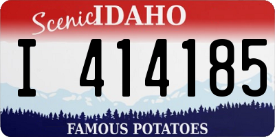 ID license plate I414185