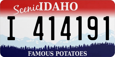 ID license plate I414191