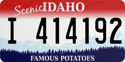ID license plate I414192