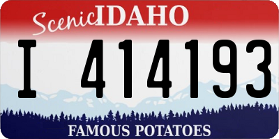 ID license plate I414193
