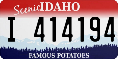 ID license plate I414194