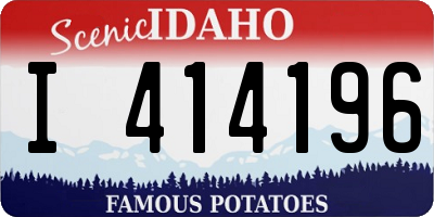 ID license plate I414196