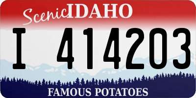 ID license plate I414203