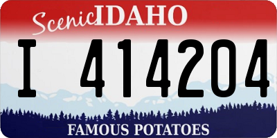 ID license plate I414204