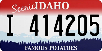 ID license plate I414205