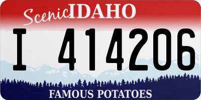 ID license plate I414206