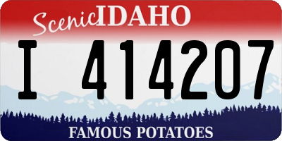 ID license plate I414207
