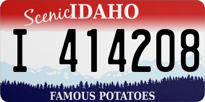 ID license plate I414208