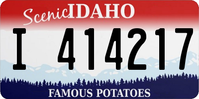 ID license plate I414217