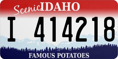 ID license plate I414218