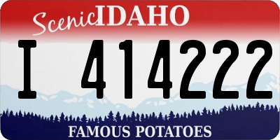 ID license plate I414222