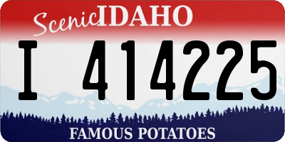 ID license plate I414225