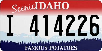 ID license plate I414226