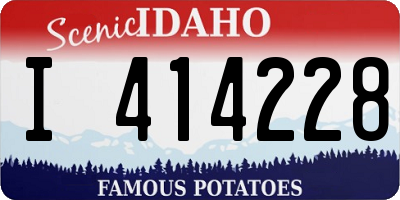 ID license plate I414228