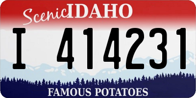 ID license plate I414231