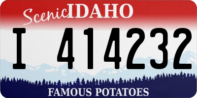 ID license plate I414232