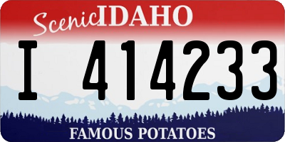 ID license plate I414233