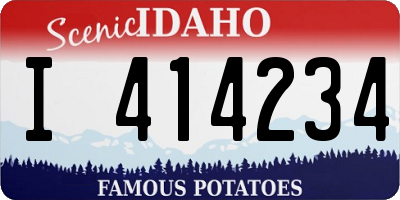 ID license plate I414234
