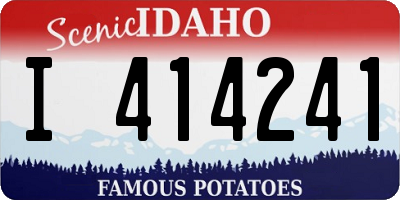 ID license plate I414241