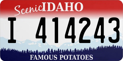 ID license plate I414243