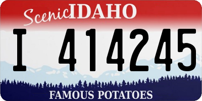 ID license plate I414245