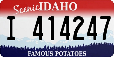 ID license plate I414247