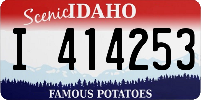 ID license plate I414253