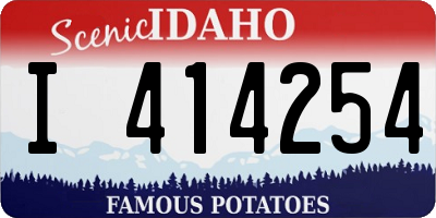 ID license plate I414254