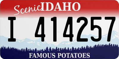 ID license plate I414257