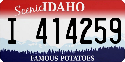 ID license plate I414259