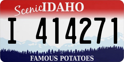 ID license plate I414271