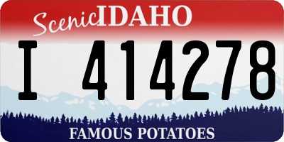 ID license plate I414278