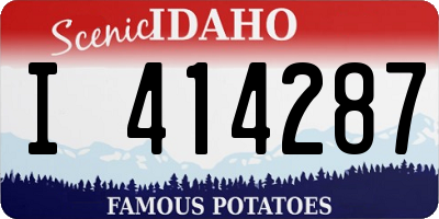 ID license plate I414287