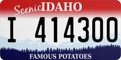 ID license plate I414300