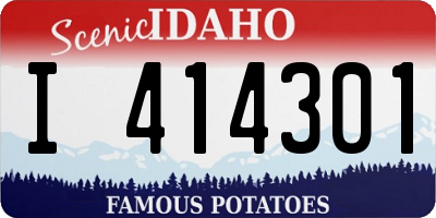 ID license plate I414301