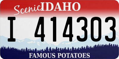 ID license plate I414303