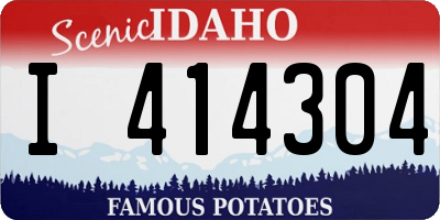 ID license plate I414304