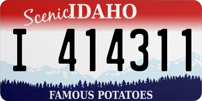 ID license plate I414311