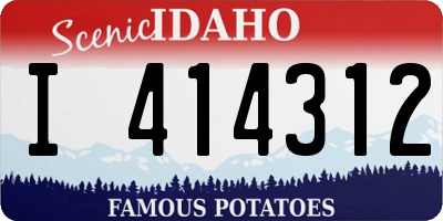 ID license plate I414312