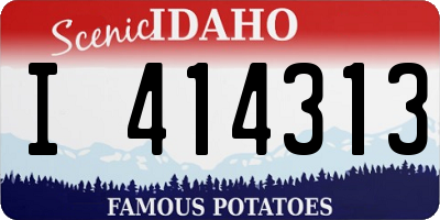 ID license plate I414313
