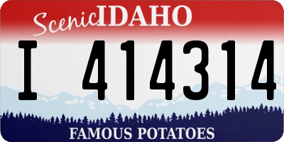 ID license plate I414314