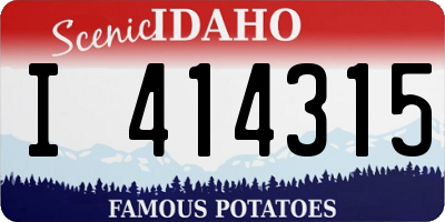 ID license plate I414315