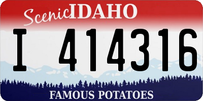 ID license plate I414316