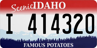 ID license plate I414320