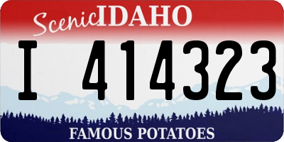ID license plate I414323